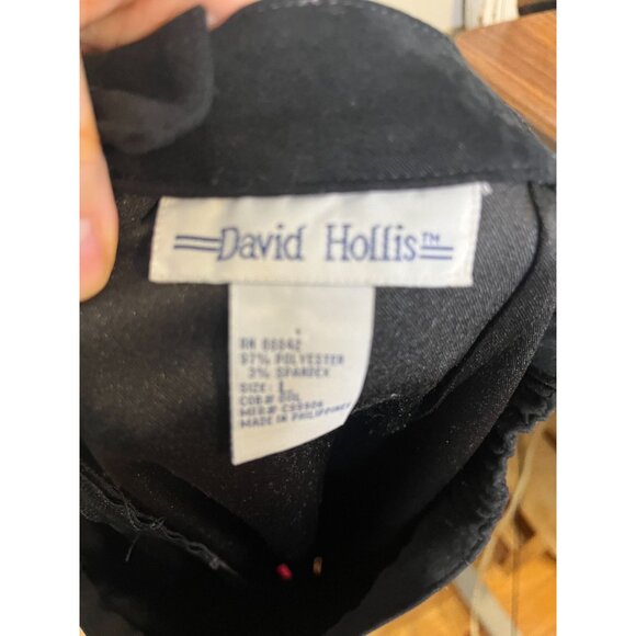 Retro Suede Maxi Skirt Black L Classic Festive Holiday Preppy Boho Western 80s - Picture 3 of 9